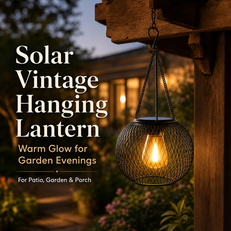 Outdoor Lighting Effects - Solarna lampa podłogowa LED do zawieszenia,