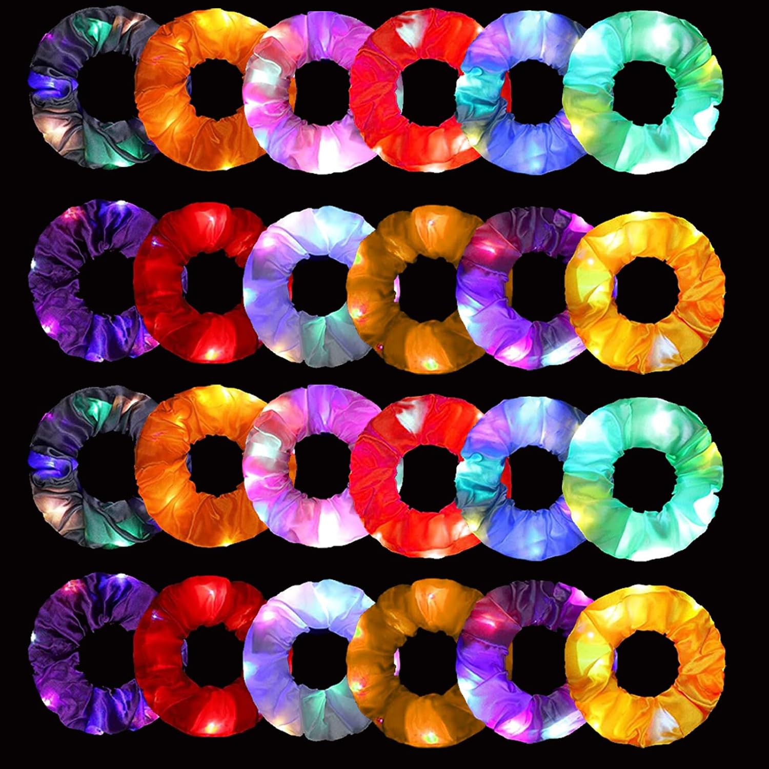 Outdoor Lighting Effects - 6 szt. LED Gumki do włosów
