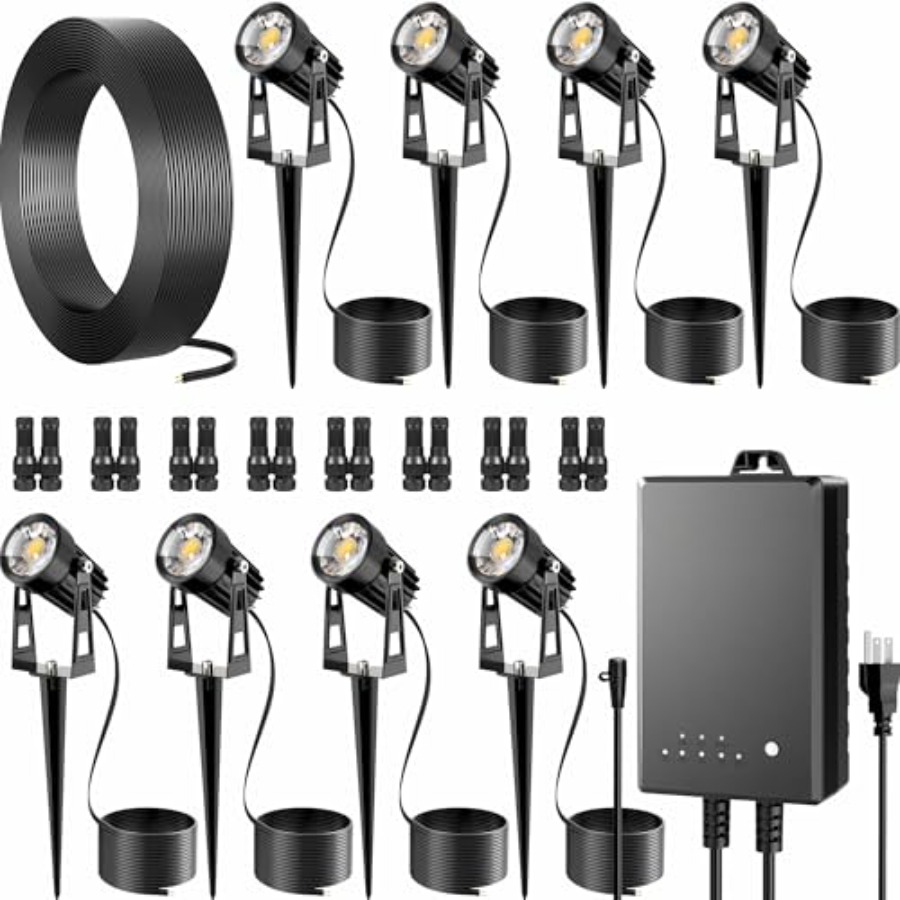Outdoor Lighting Kit With Transformer - Kompletny zestaw oświetlenia krajobrazowego LED niskonapięciowego