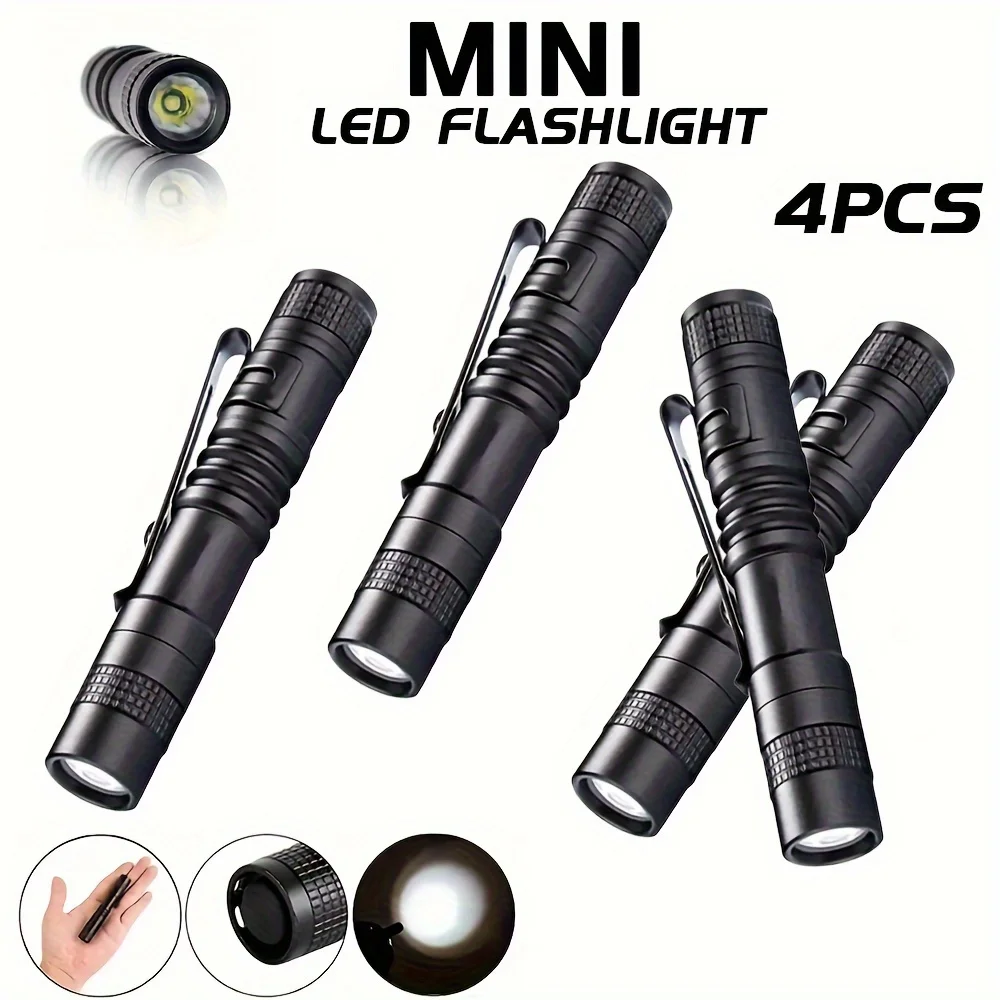 Outdoor Lighting B&Q - 1-4 SZT. Mini Przenośna Latarka LED