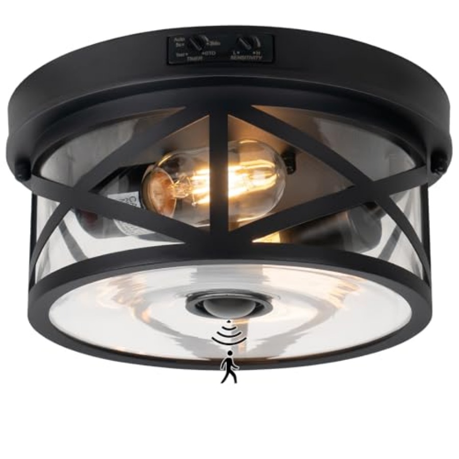 Outdoor Lighting With Motion Sensor - Zewnętrzna lampa sufitowa z czujnikiem ruchu,