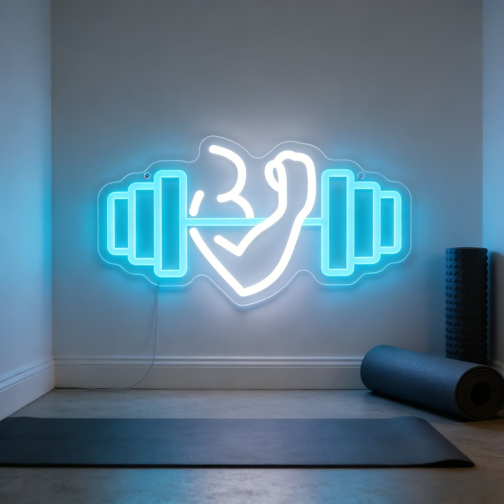 Outdoor Lighting Quotes - Neonowy znak LED z bicepsami i