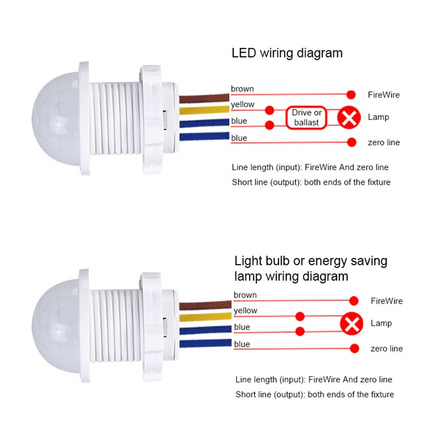 Outdoor Lighting With Motion Sensor - Czujnik ruchu PIR Inteligentny włącznik do