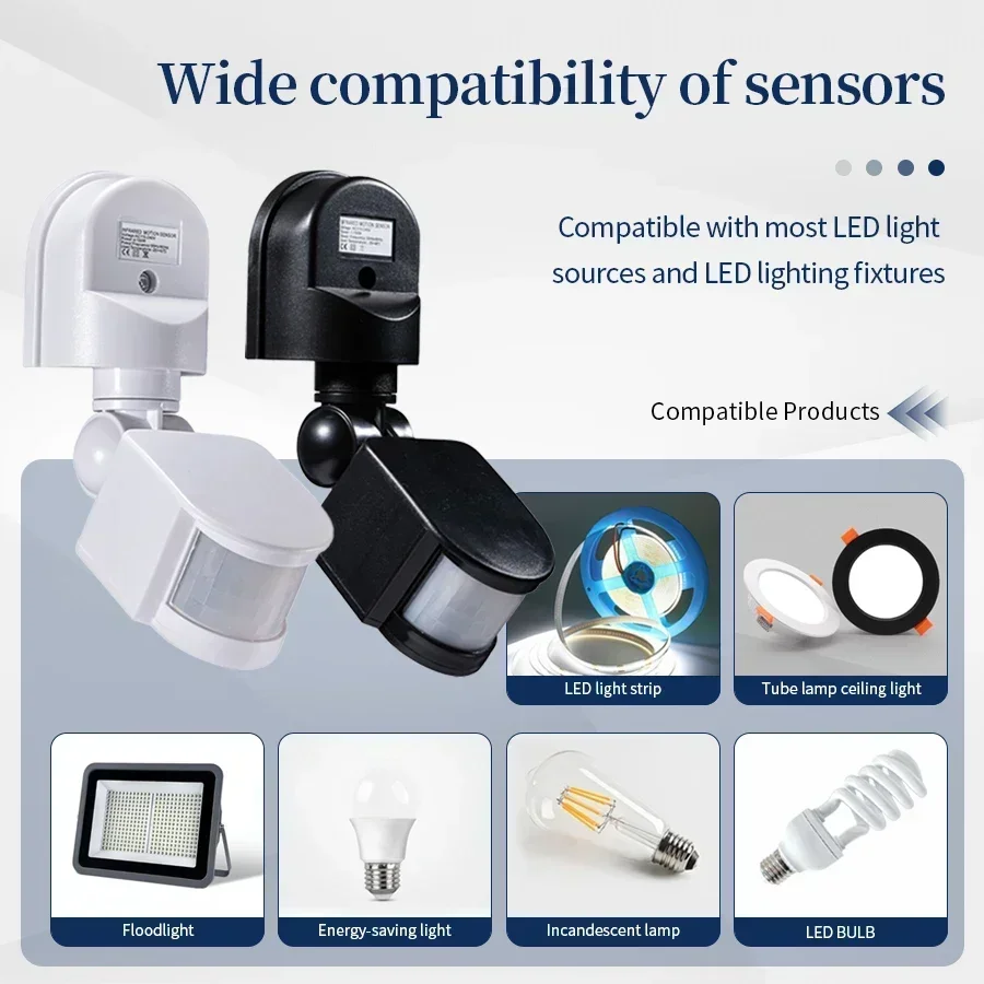 Outdoor Lighting With Motion Sensor - 100-240V 12V czujnik ruchu PIR automatyczny