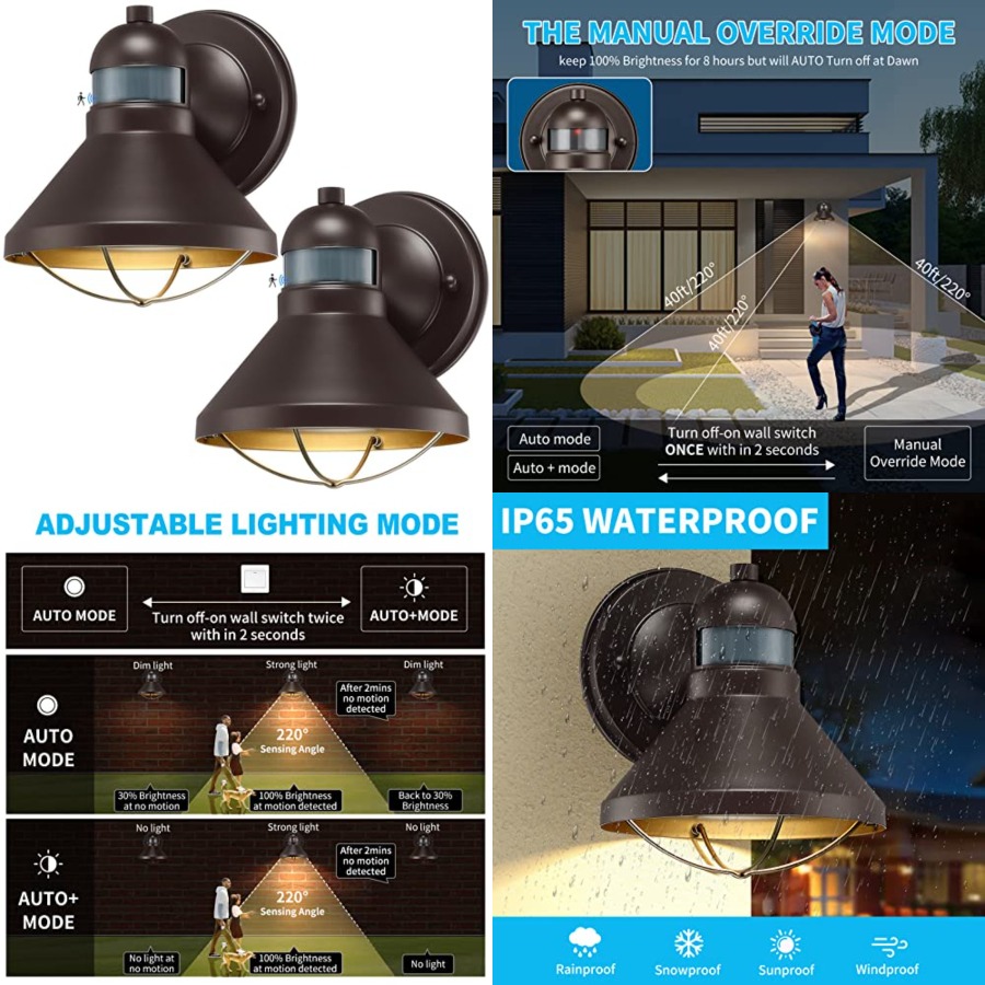 Zestaw 2 szt. Zewnętrznych kin – Outdoor Lighting With Motion Sensor recenzja i cena