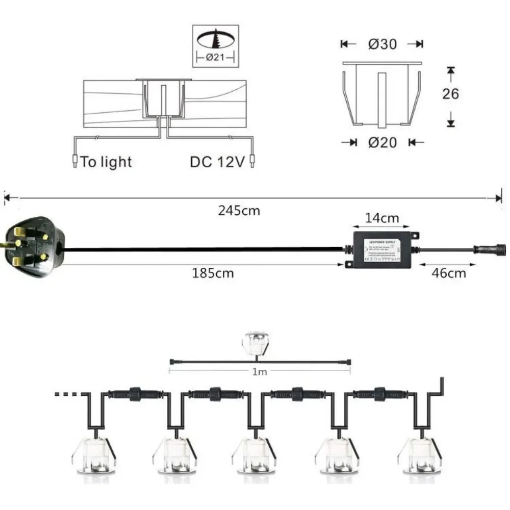 32mm LED Oprawy Wpuszczane do  – Outdoor Lighting Recessed recenzja i cena