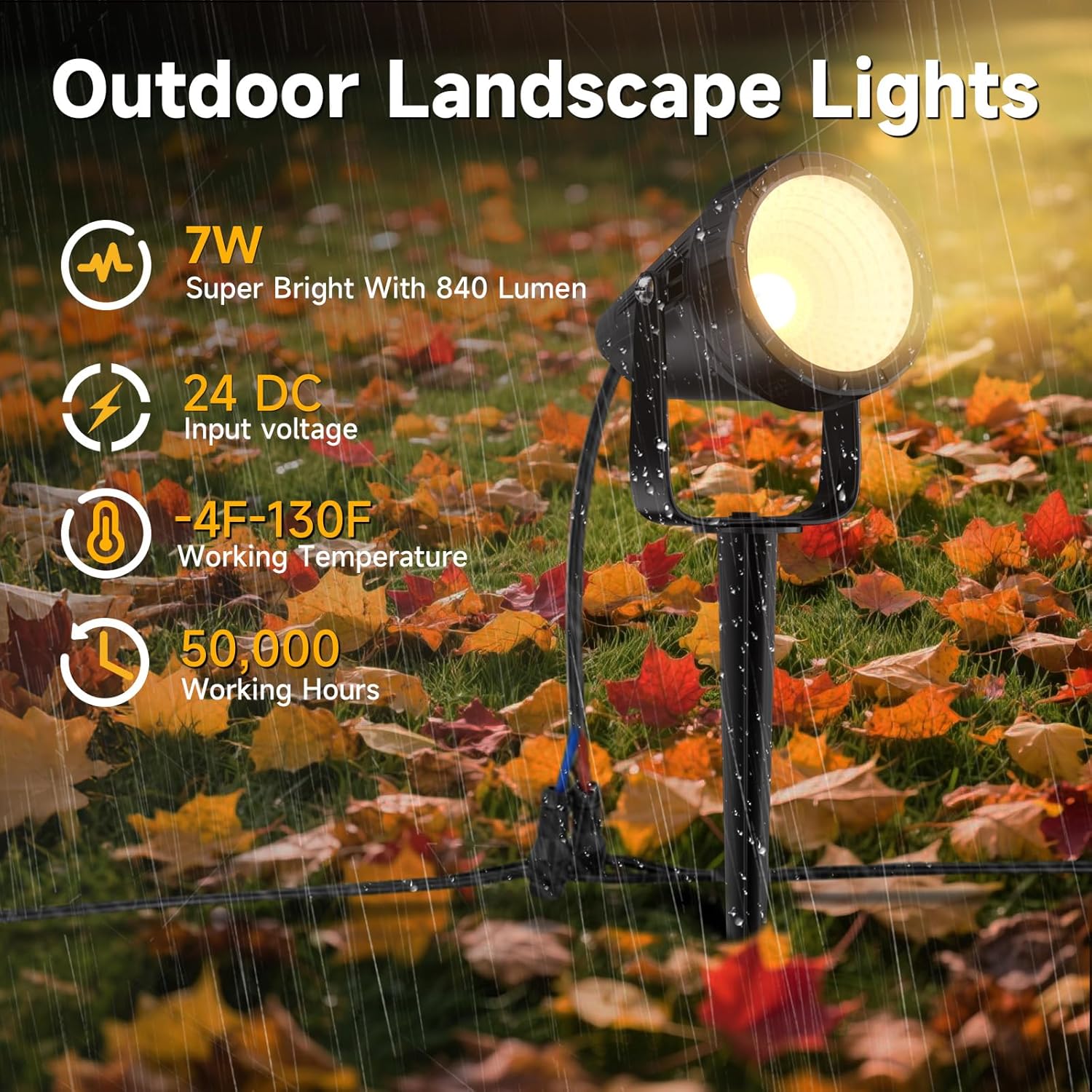 Zestaw 12 wodoodpornych reflek – Outdoor Lighting Kit With Transformer recenzja i cena