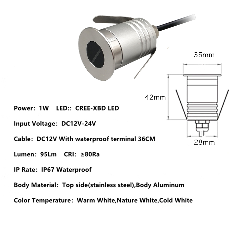 Outdoor 1W LED Underground Spo – Outdoor Lighting Recessed recenzja i cena