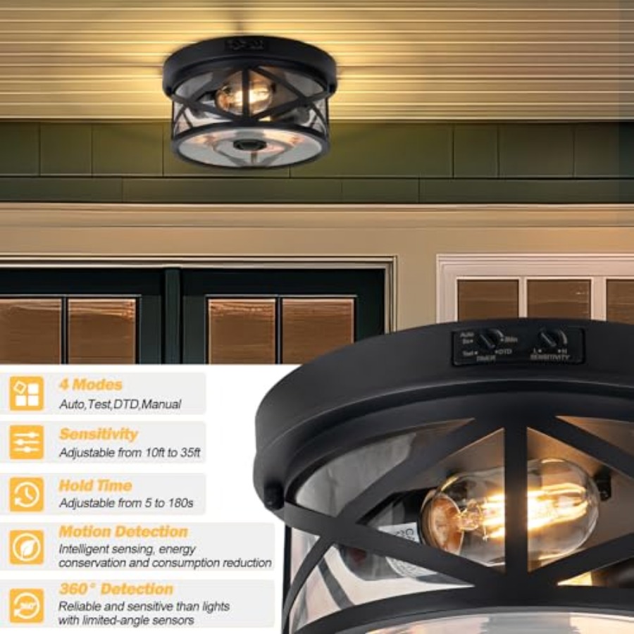 Zewnętrzna lampa sufitowa z cz – Outdoor Lighting With Motion Sensor recenzja i cena