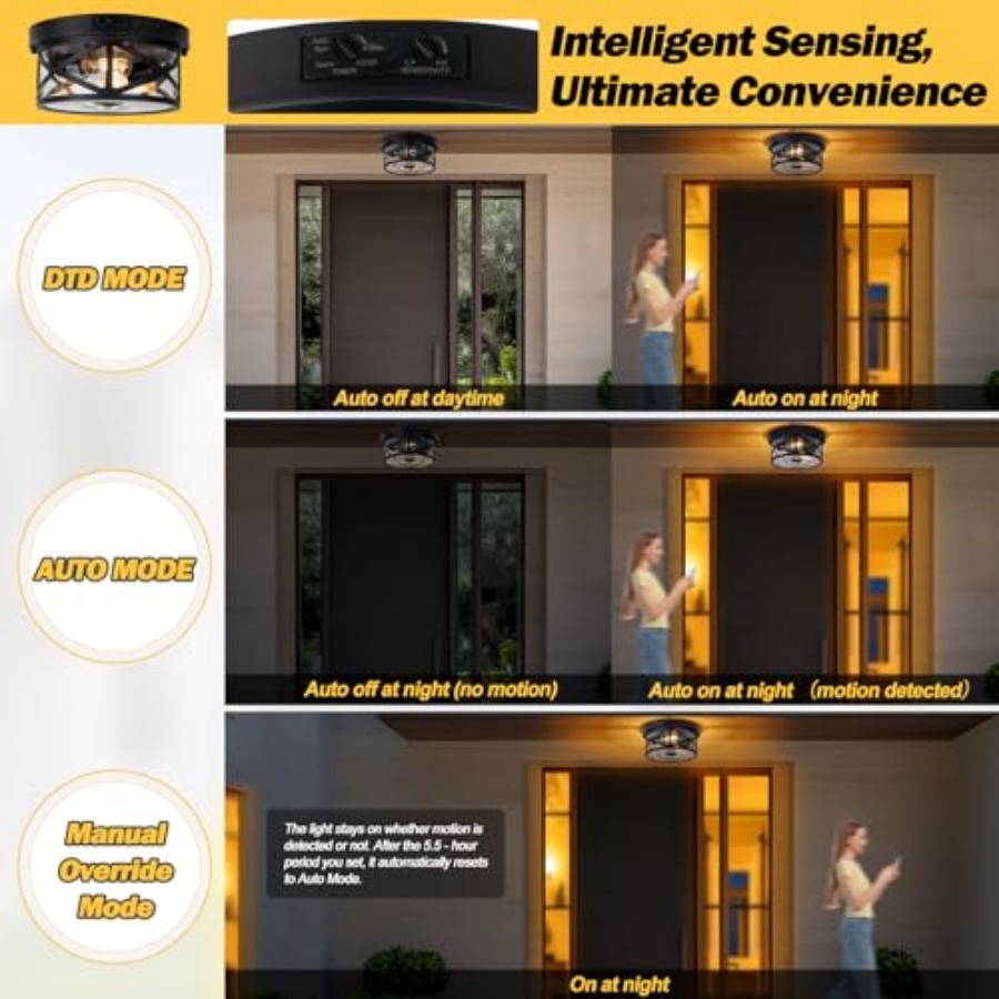 Zewnętrzna lampa sufitowa z cz – Outdoor Lighting With Motion Sensor recenzja i cena